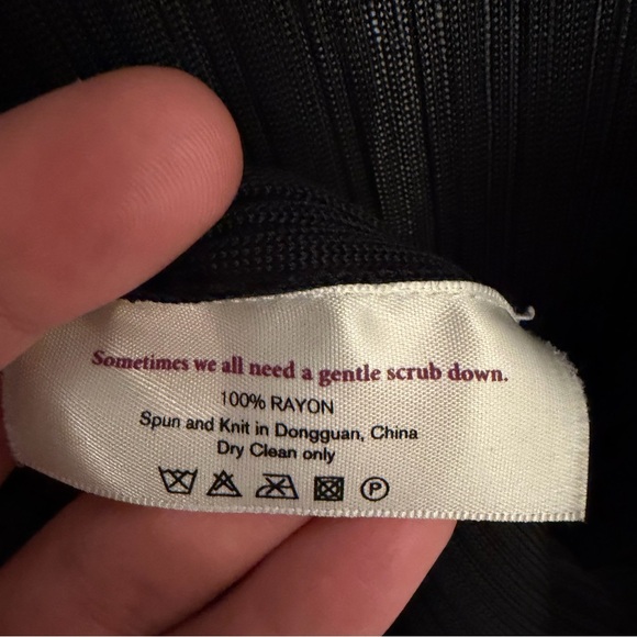 MM Lafleur Graham Kimono Duster Cardigan Black Ribbed-Knit Side Slit Shawl - Picture 9 of 11